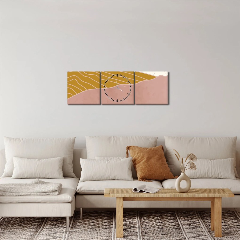 Obraz - Spacefrog design mountain N⁰3 (z zegarem) (90x30 cm)
