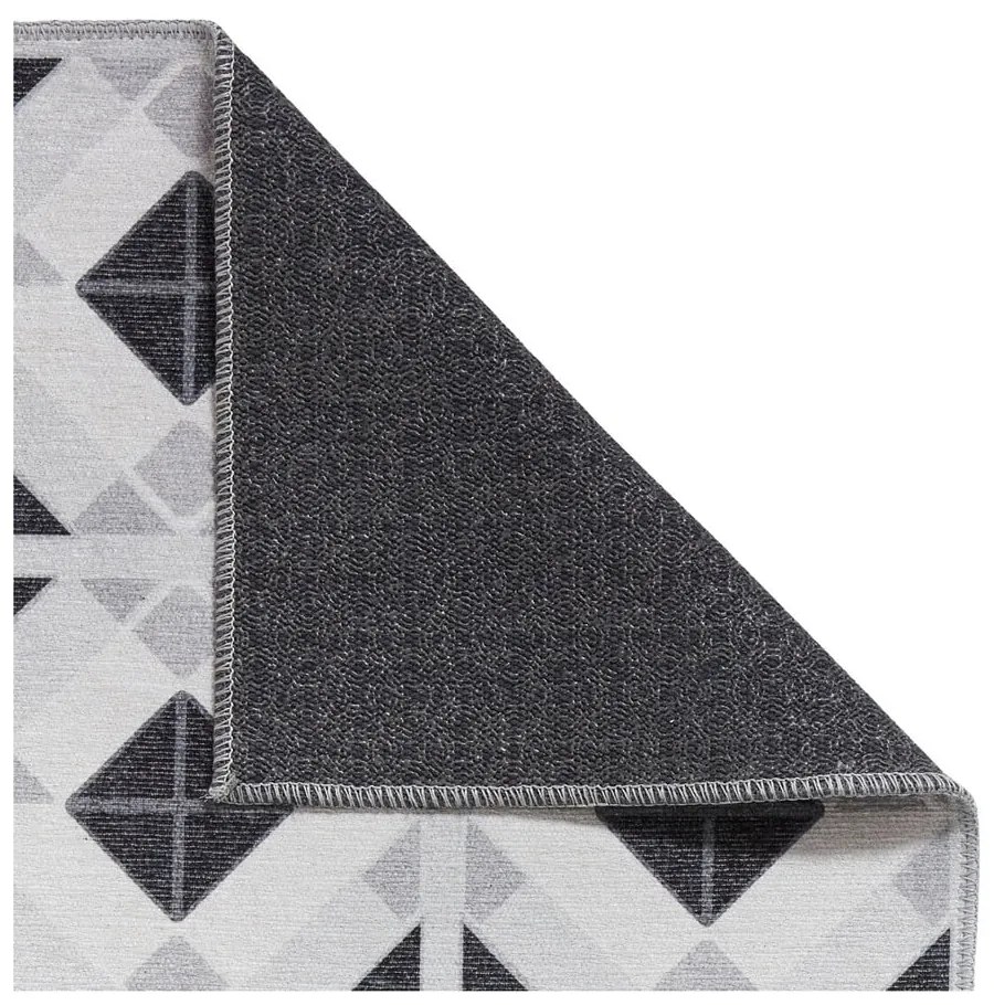 Jasnoszaro-ciemnoszary chodnik odpowiedni do prania 76x230 cm Victoria Light – Think Rugs