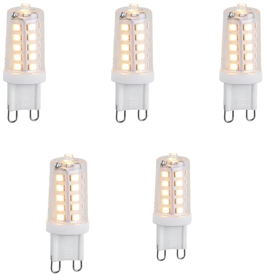 Zestaw 5 ściemnialnych żarówek LED G9 3,2W 250lm 2200K