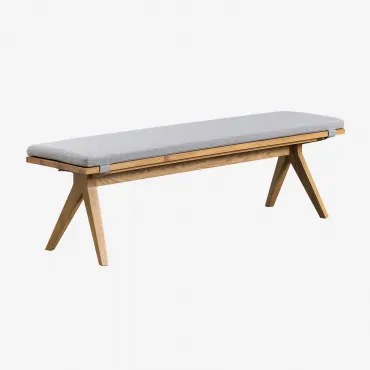 Ławka 160 Cm Z Drewna Dębowego Basset Grey - Sklum