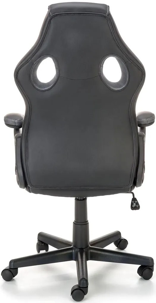 Fotel obrotowy gamingowy czarny + popiel M1-N65