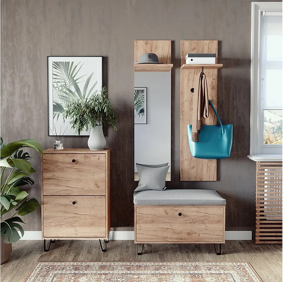 Zestaw szaf złoty dąb energetyczny 36x21.6x135 siri