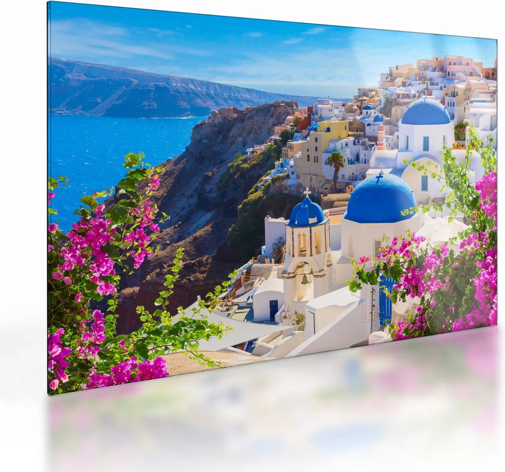 Obraz na szkle - Santorini, Grecja (70x50 cm)