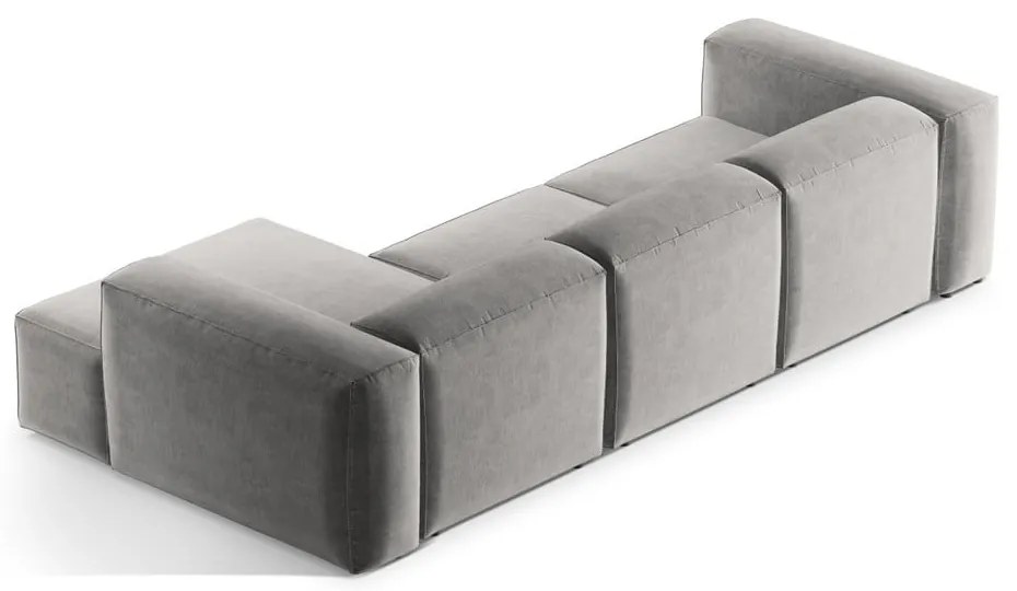 Jasnoszary narożnik (prawostronny/z szezlongiem) Bergamo – Cosmopolitan Design