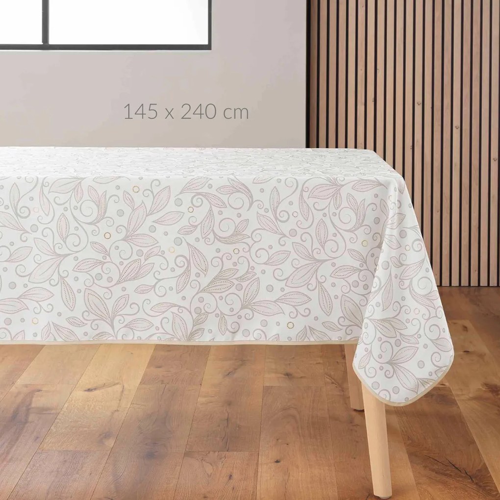 Obrus prostokątny z błyszczącym zdobieniem, LEYA, 145 x 240 cm