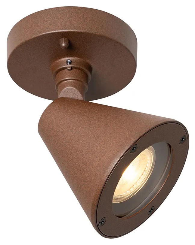 Zewnetrzna Nowoczesna lampa ścienna zewnętrzna brązowa rdza IP44 regulowana - Ciara Nowoczesny Oswietlenie zewnetrzne