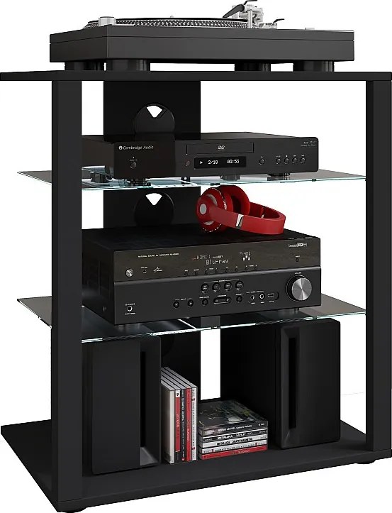 Stojak na meble Hifi Alu Glass Phono Folas