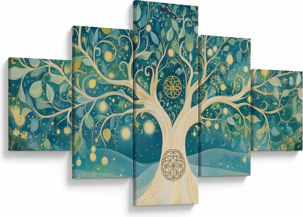 Obraz – Magiczne drzewo ze spiralami (125x70 cm)