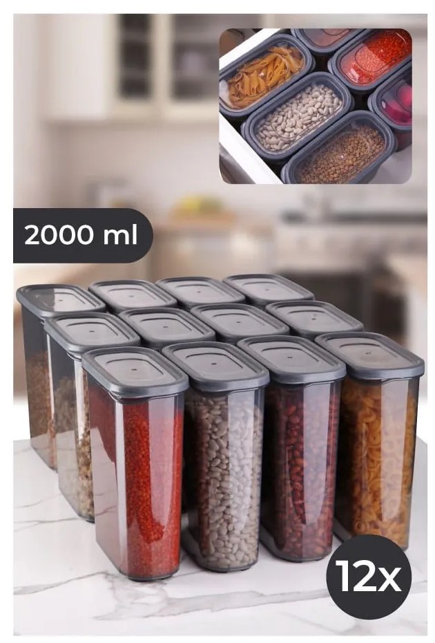 Pojemniki na żywność 12 szt. na żywność Fresco – Hermia