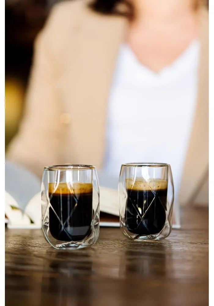 Kubki na espresso z podwójną ścianką zestaw 2 szt. 100 ml Geo – Vialli Design