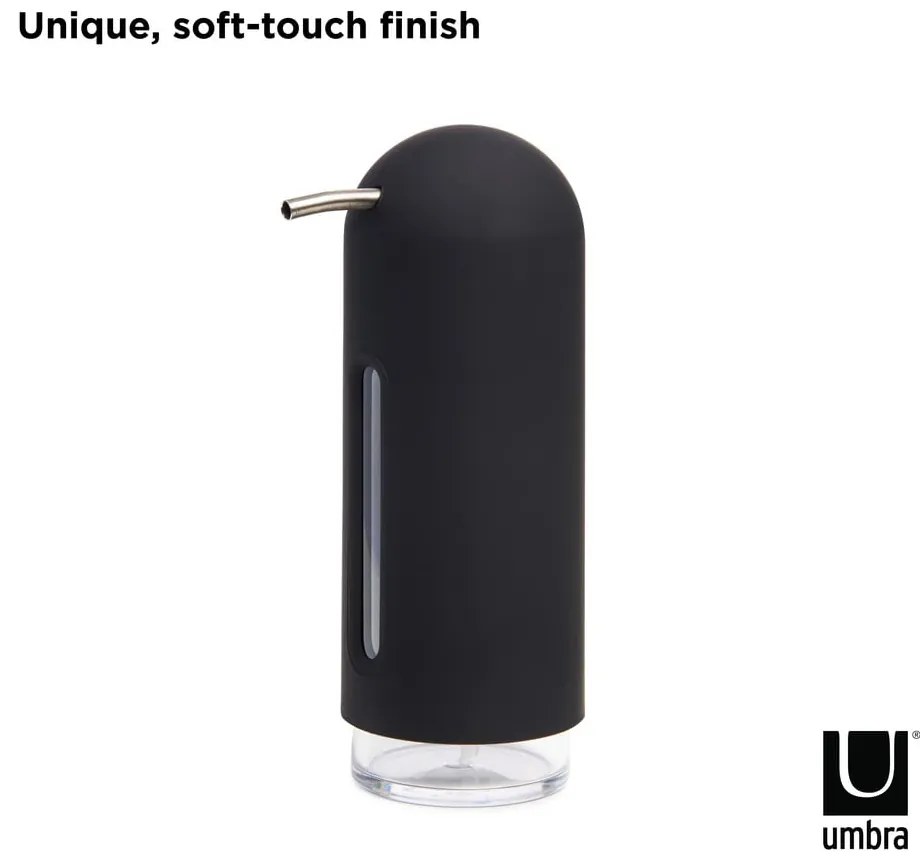 Czarny plastikowy dozownik do mydła 350 ml Penguin – Umbra