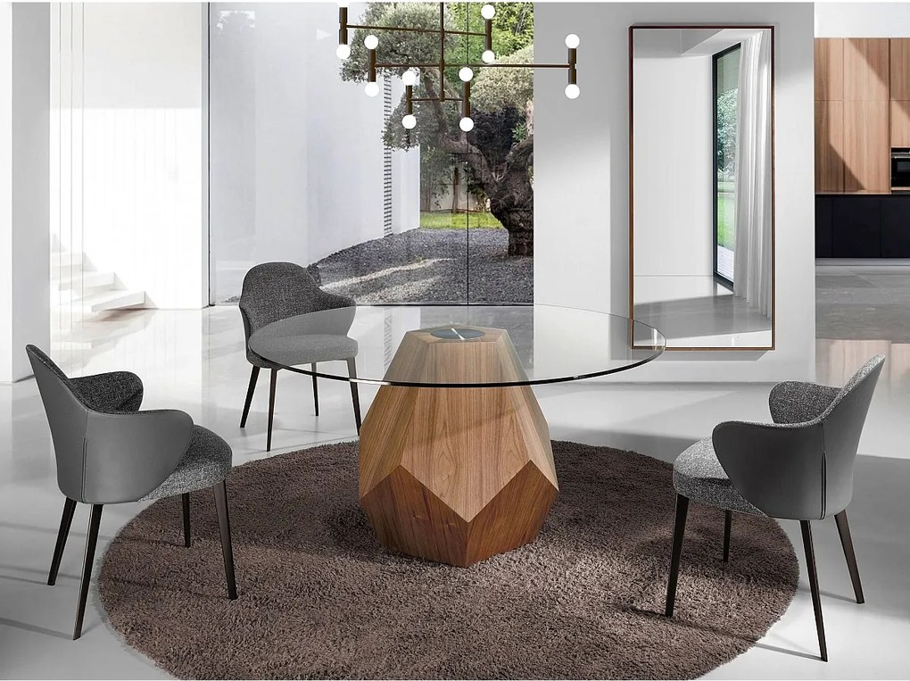 Prostokątne lustro ścienne orzech 3213 ANGEL CERDA