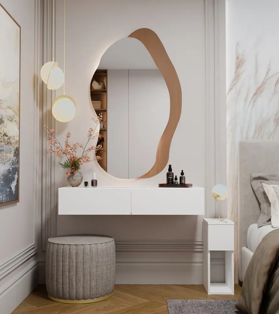 Biała wisząca toaletka M6-L75