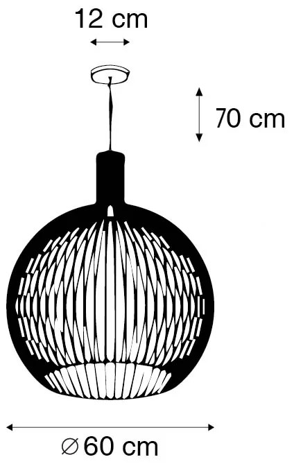 Designerska lampa wisząca złota 60 cm - Wire DosDesignerski Oswietlenie wewnetrzne