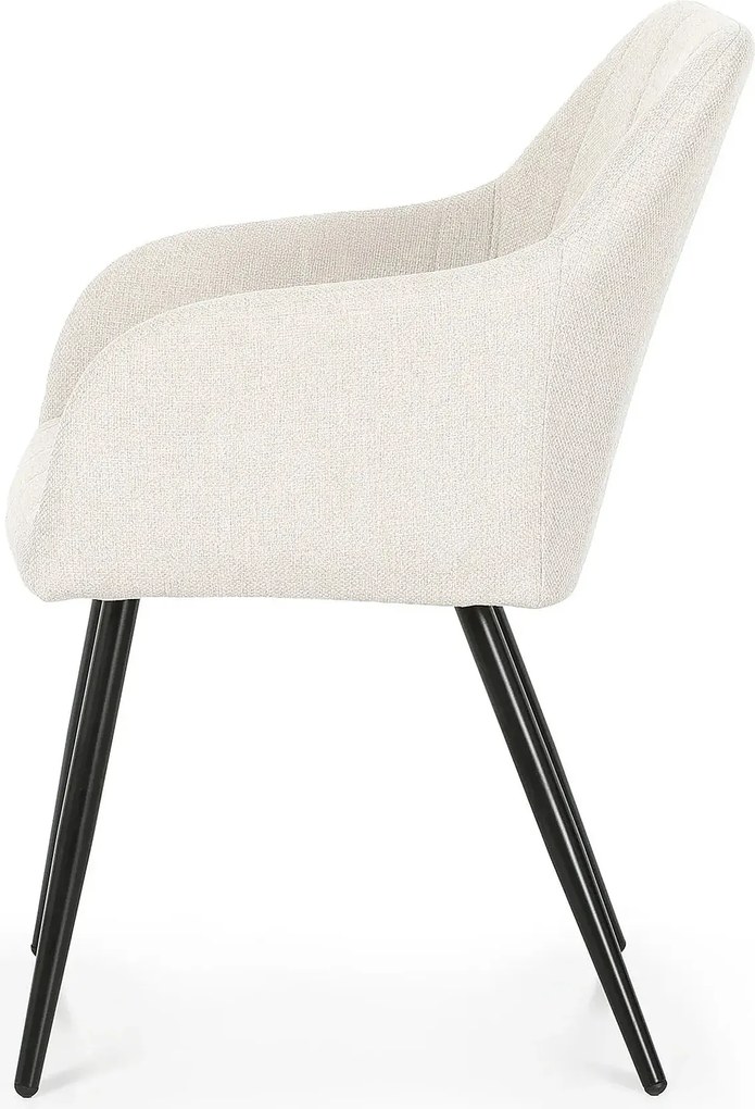 Zestaw 2 kremowych krzeseł tapicerowanych Z7-Z17