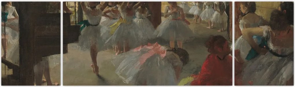 Obraz - Edgar Degas, The Dance Class, reprodukcje (170x50 cm)