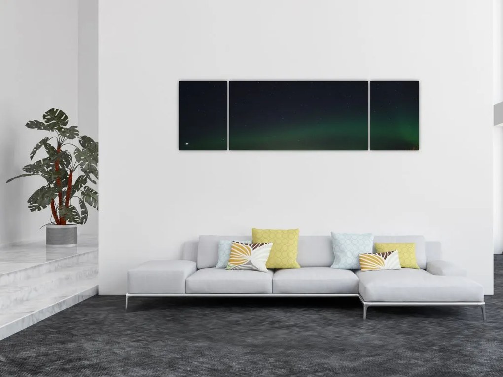 Obraz zorzy polarnej (170x50 cm)