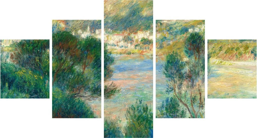 Obraz - Auguste Renoir, View of Monte Carlo from Cap Martin, reprodukcje (125x70 cm)