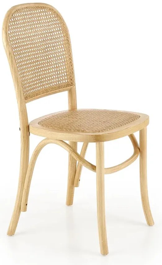Rattanowe krzesło drewniane w stylu boho - Riwale