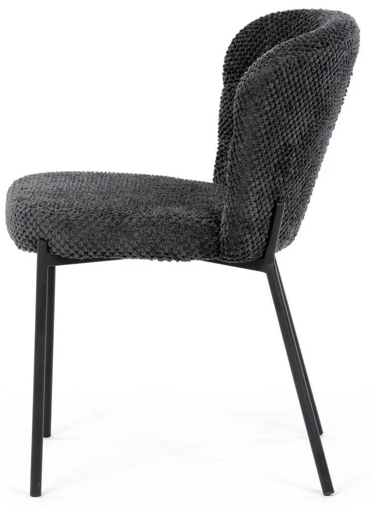 Zestaw krzeseł do jadalni Bouclé CT-W1077 GREY2, 4szt.