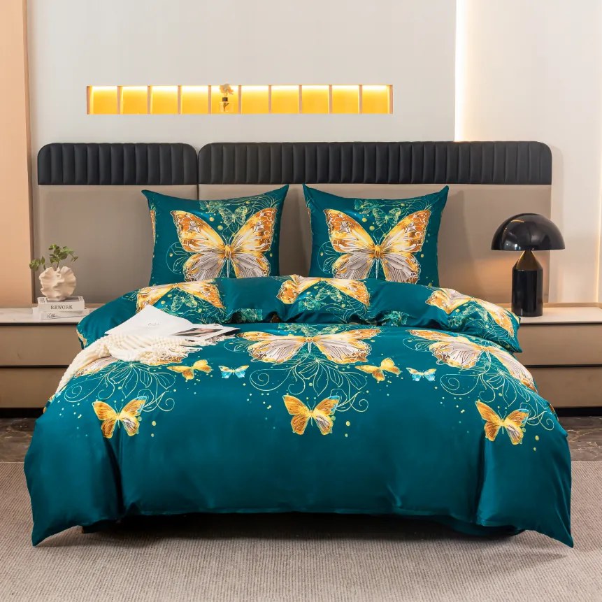 PrzytulneMieszkanie.pl PrzytulneMieszkanie.pl Pościel z mikrofibry ZAFIRA niebieska Rozmiar pościeli: 70 x 80 cm | 140 x 200 cm