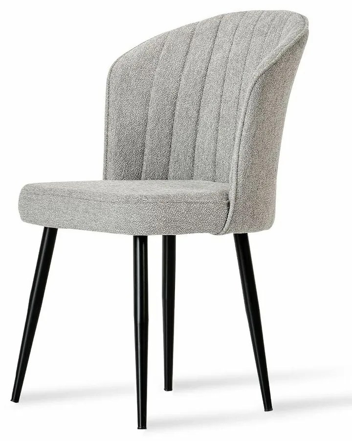 Zestaw krzeseł do jadalni Rubi 2 Grey and Black, 4szt.