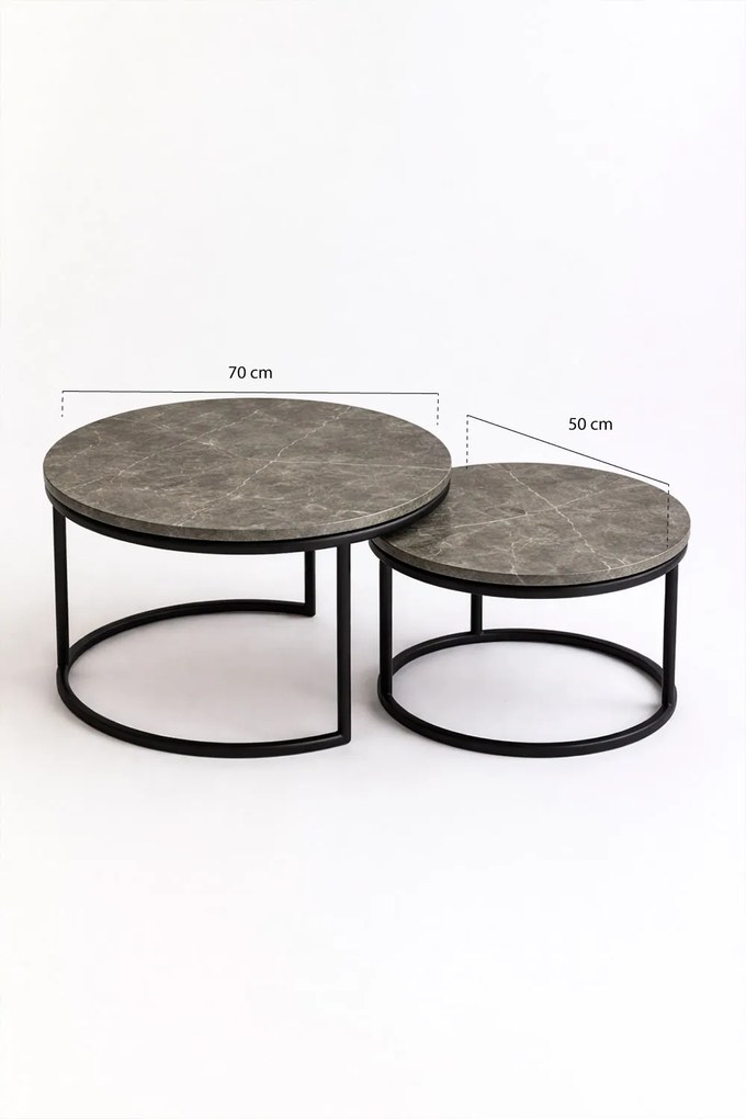 Zestaw 2 stolików pomocniczych Samis