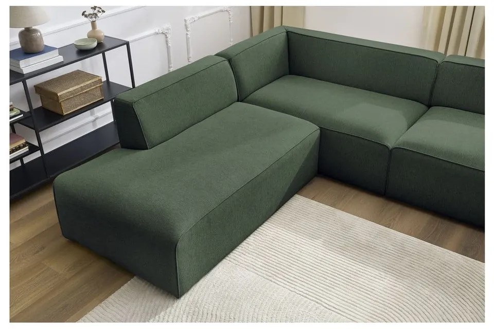 Zielony narożnik modułowy (lewostronny/w kształcie litery U) Megeve – Bobochic Paris