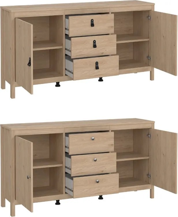 Komoda pokojowa z szafkami i szufladami Madrid 3+2, jackson hickory