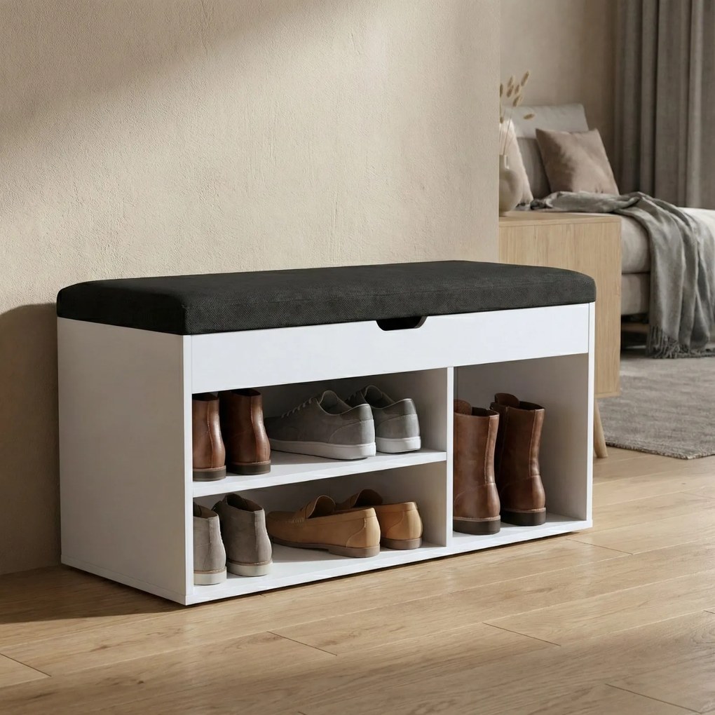 Szafka na buty z siedziskiem TRIA, 80 x 30 x 43 cm