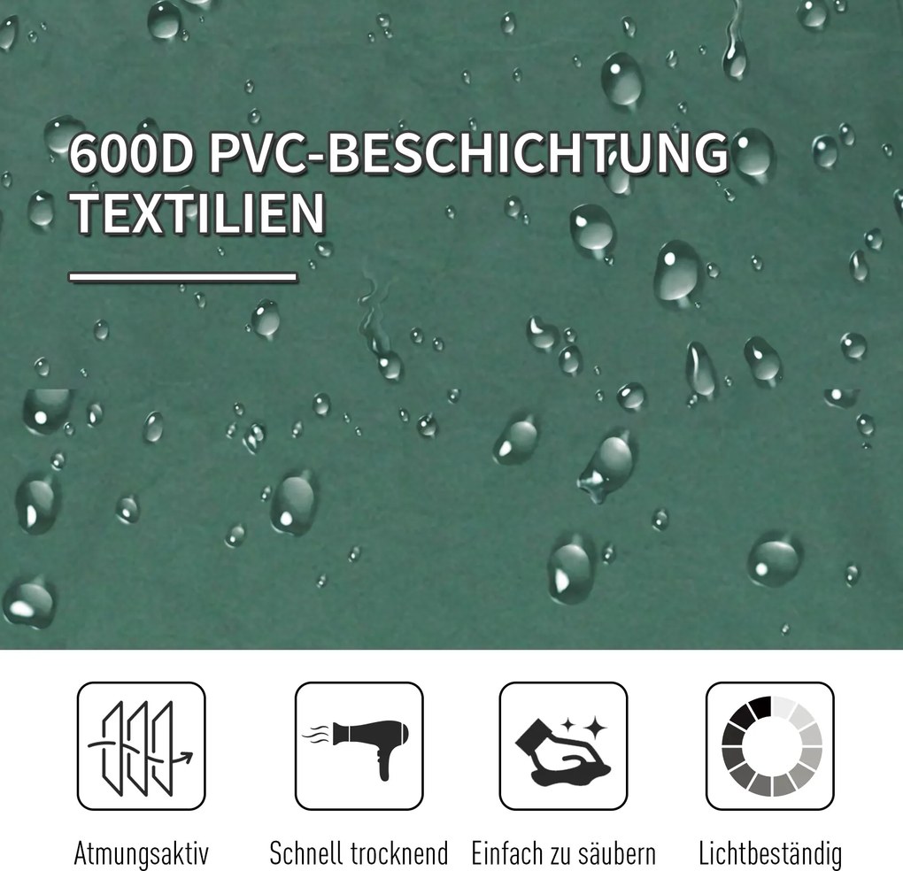 Outsunny Łóżko Polowe Składane Dwuosobowe z Torbą Nośność 136kg Stal Oxford Zielony Czarny 193x125x40cm | Aosom PL