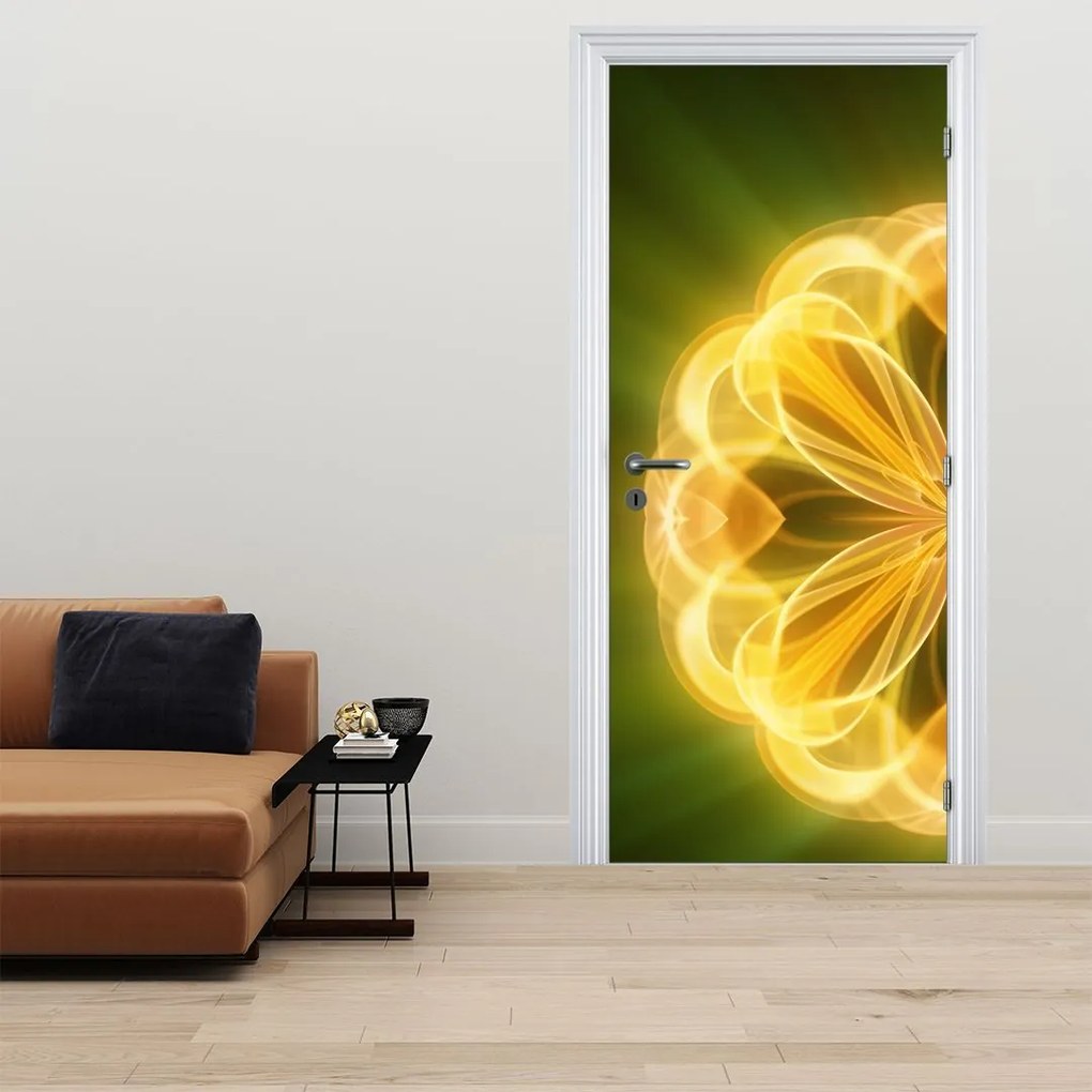 Fototapeta na drzwi - Żółte kwiaty (95x205cm)