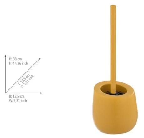 Żółta ceramiczna szczotka do WC Badi – Wenko
