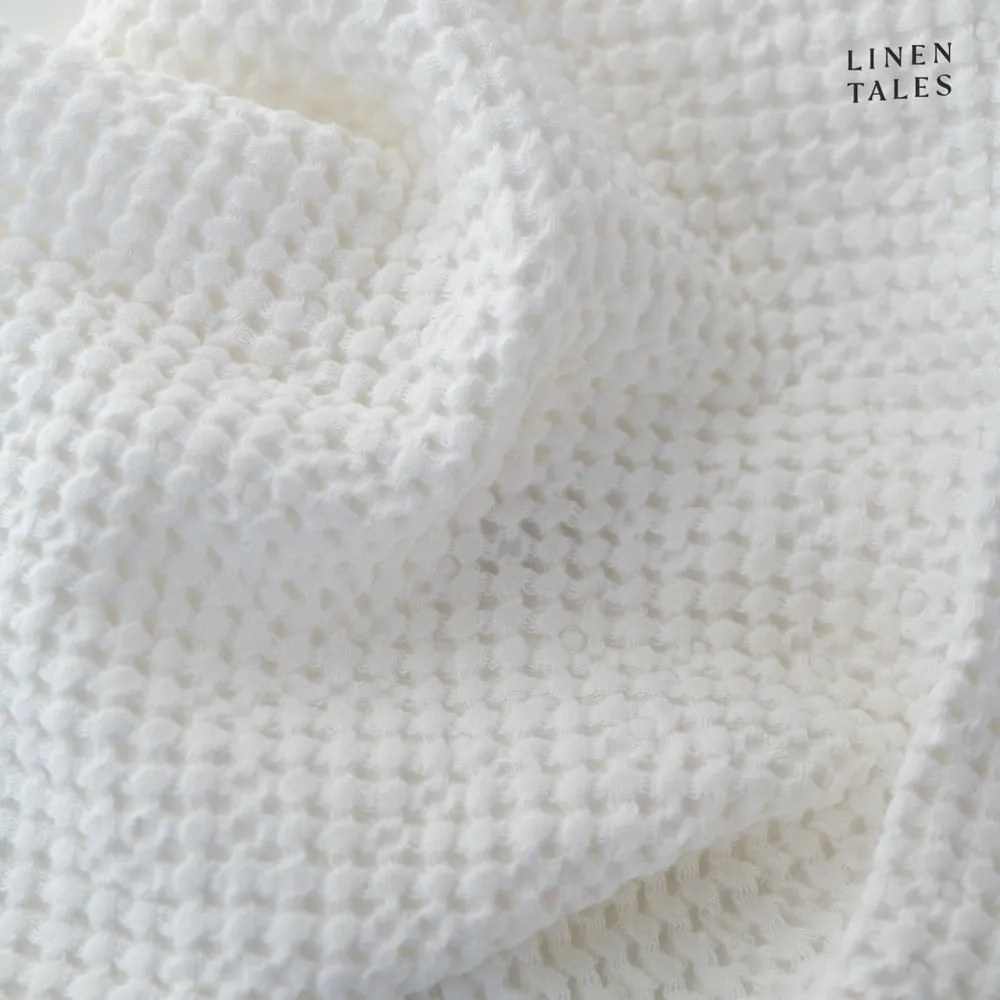 Biały ręcznik 50x70 cm Honeycomb – Linen Tales