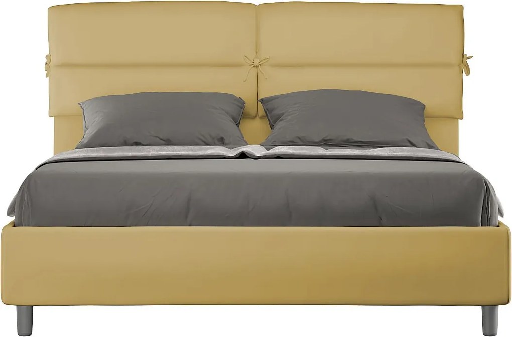 Łóżko bez stelaża tapicerowane 160x210 microfibra Okra Nandy