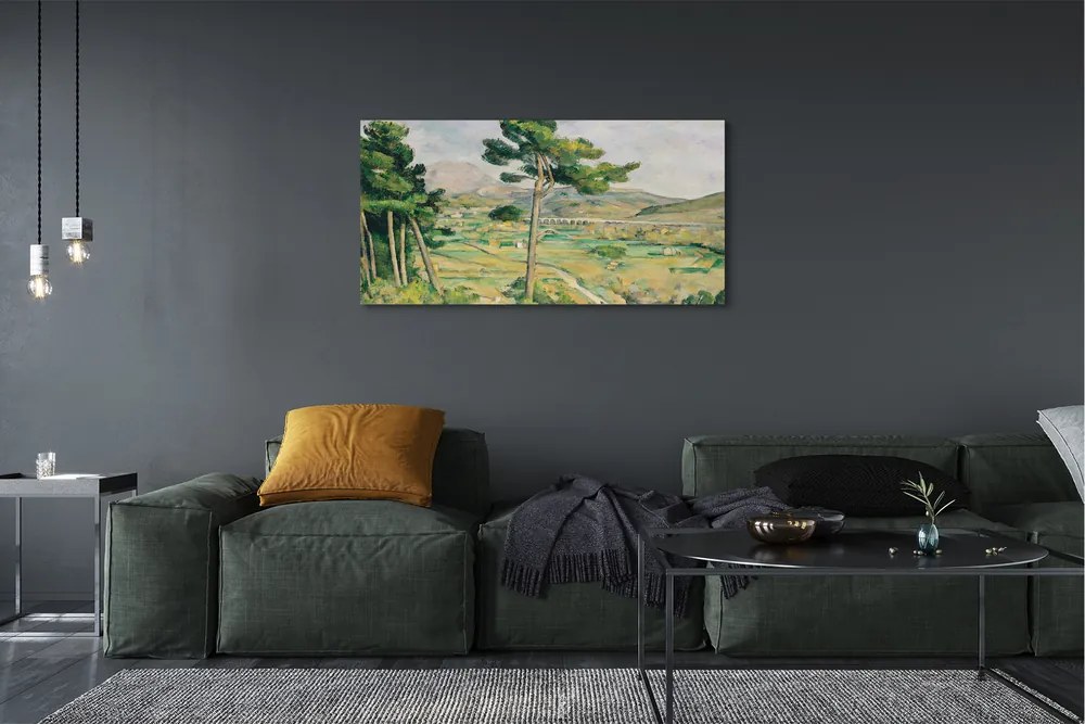 Duży obraz na płótnie Góra Św. Wiktorii i wiadukt w dolinie rzeki Arc - Paul Cézanne