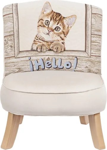 Żakardowy fotel dziecięcy Somebunny Kotek