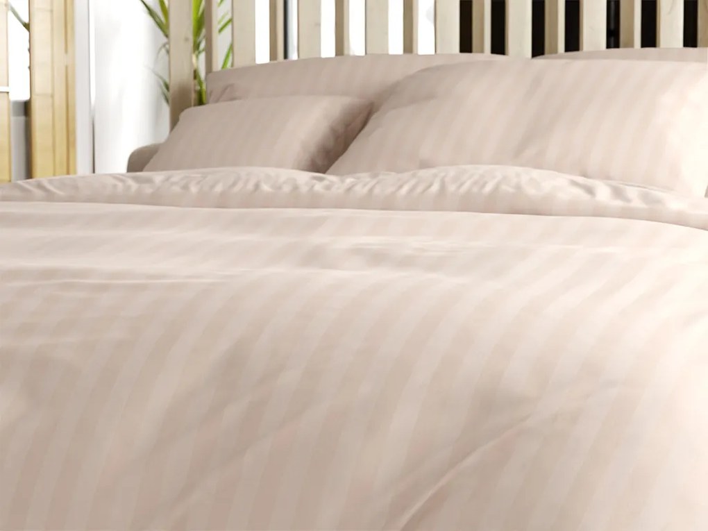 PrzytulneMieszkanie.pl PrzytulneMieszkanie.pl Pościel hotelowa z mikrofibry JASMINE szampański - pasek 2 cm, hotelowa zakładka Rozmiar pościeli: 70 x 90 cm | 140 x 200 cm