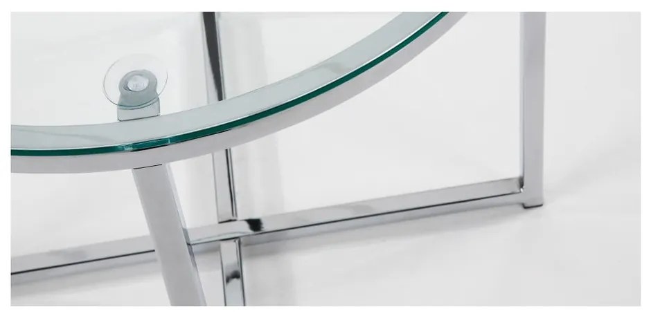 Okrągły stolik ze szklanym blatem ø 50 cm Divid – Kave Home