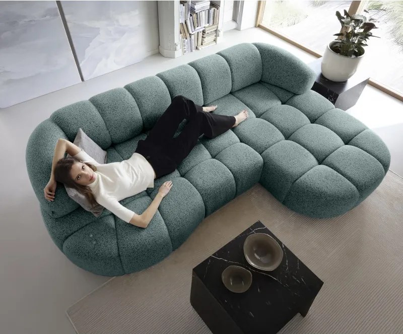 Narożnik VELPA S z elektryczną regulacją siedziska Prawostronny wolnostojący w tkaninie PUENTE 39 WERSAL