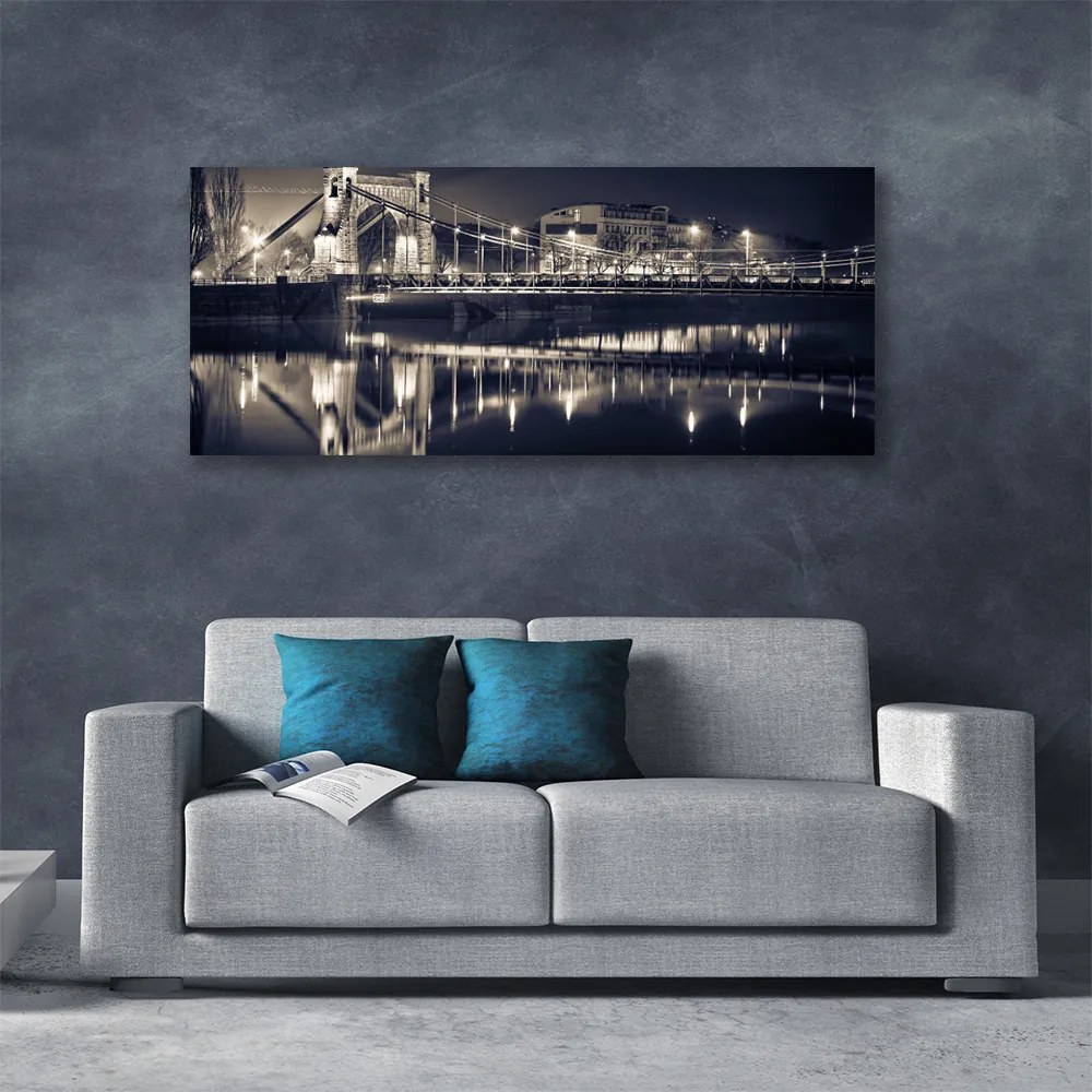 Obraz na płótnie Konstrukcja Stalowego Mostu