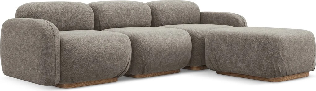 Modułowa sofa narożna Ailani, tkanina szenilowa