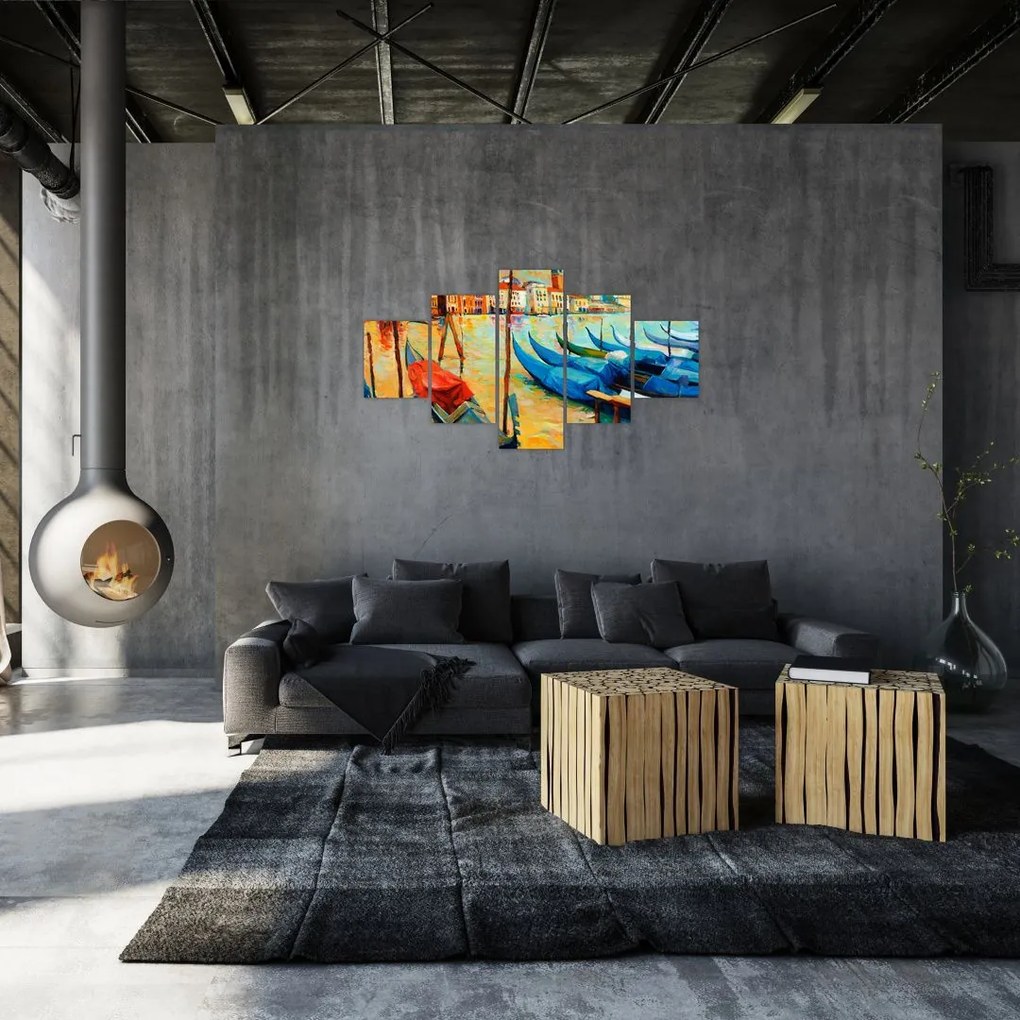 Obraz - Port w Wenecji (125x70 cm)