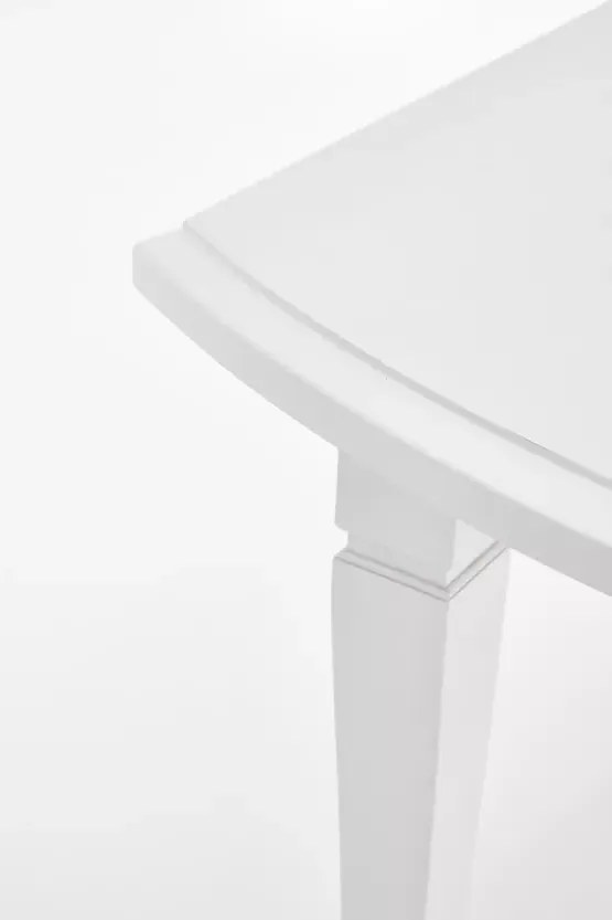 Elegancki rozkładany stół owalny Littoral 160-240 cm z laminowanym blatem i drewnianymi nogami