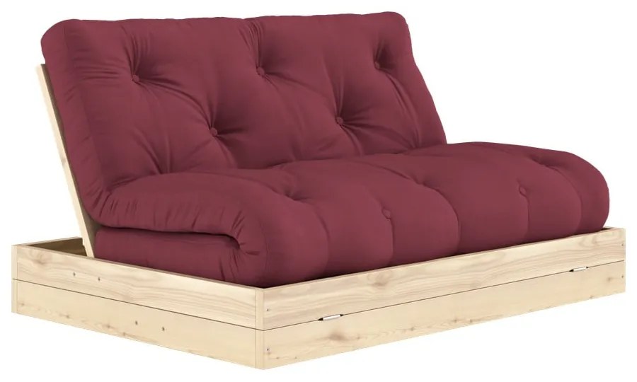 Bordowa rozkładana sofa 145 cm Flip – Karup Design