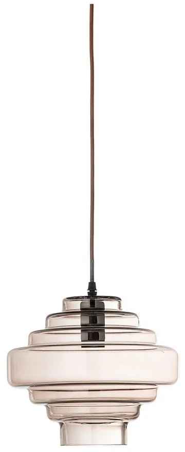Brązowa lampa wisząca ze szklanym kloszem ø 27 cm Ilua – Bloomingville