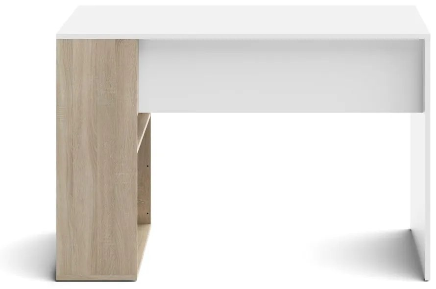 Białe biurko w dekorze dębu 114x50 cm Yale – TemaHome