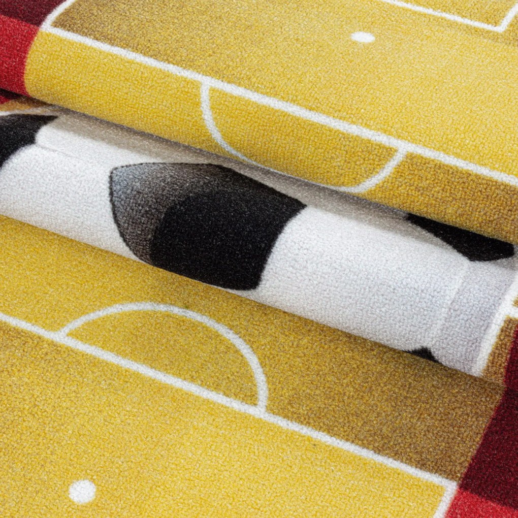 Dywan dziecięcy Play boisko czerwono-żółte 120 cm x 170 cm