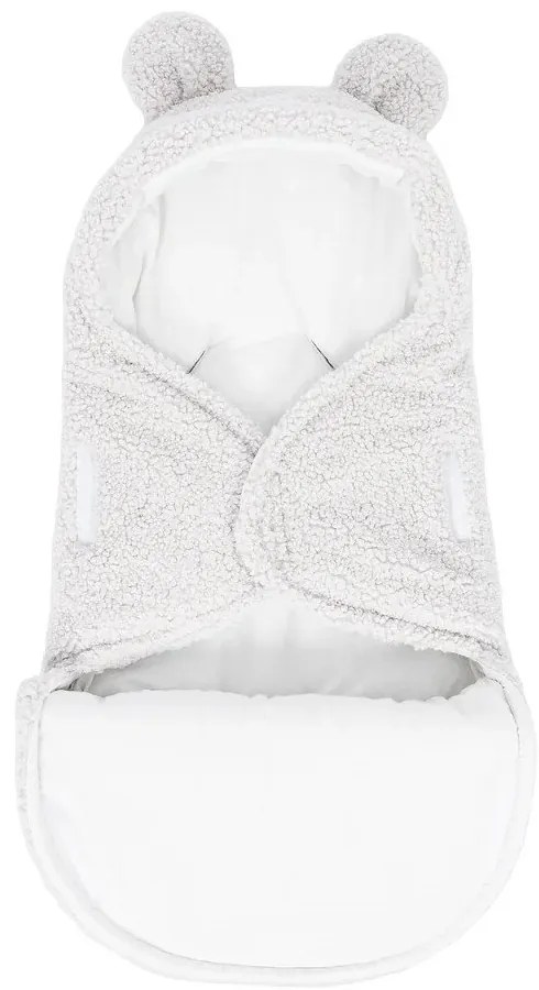 Rożek niemowlęcy z materiału sherpa w kolorze kości słoniowej 45x80 cm – Meowbaby