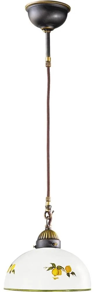 Kolarz 731.30.129 - Żyrandol na lince NONNA 1xE27/75W/230V śr. 30 cm cytryny